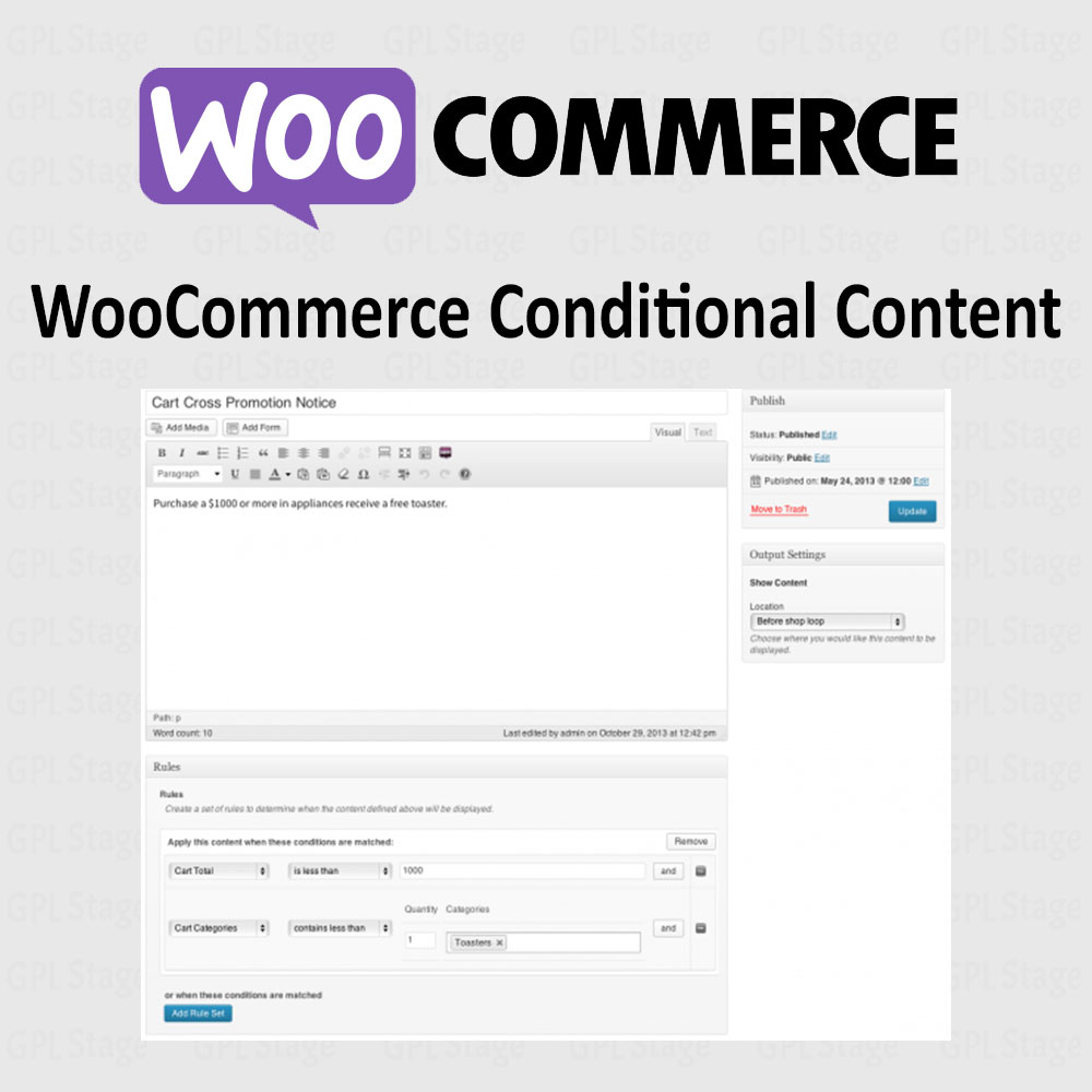 Conditional Content for WooCommerce