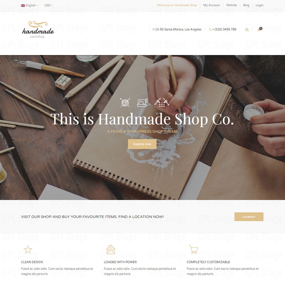 Handmade "Shop WordPress WooCommerce Theme"