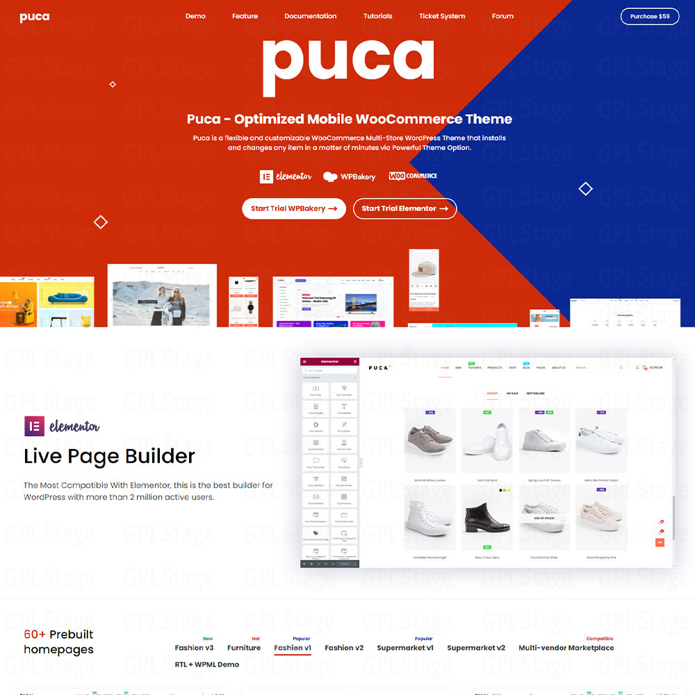 Puca – Optimized Mobile WooCommerce Theme