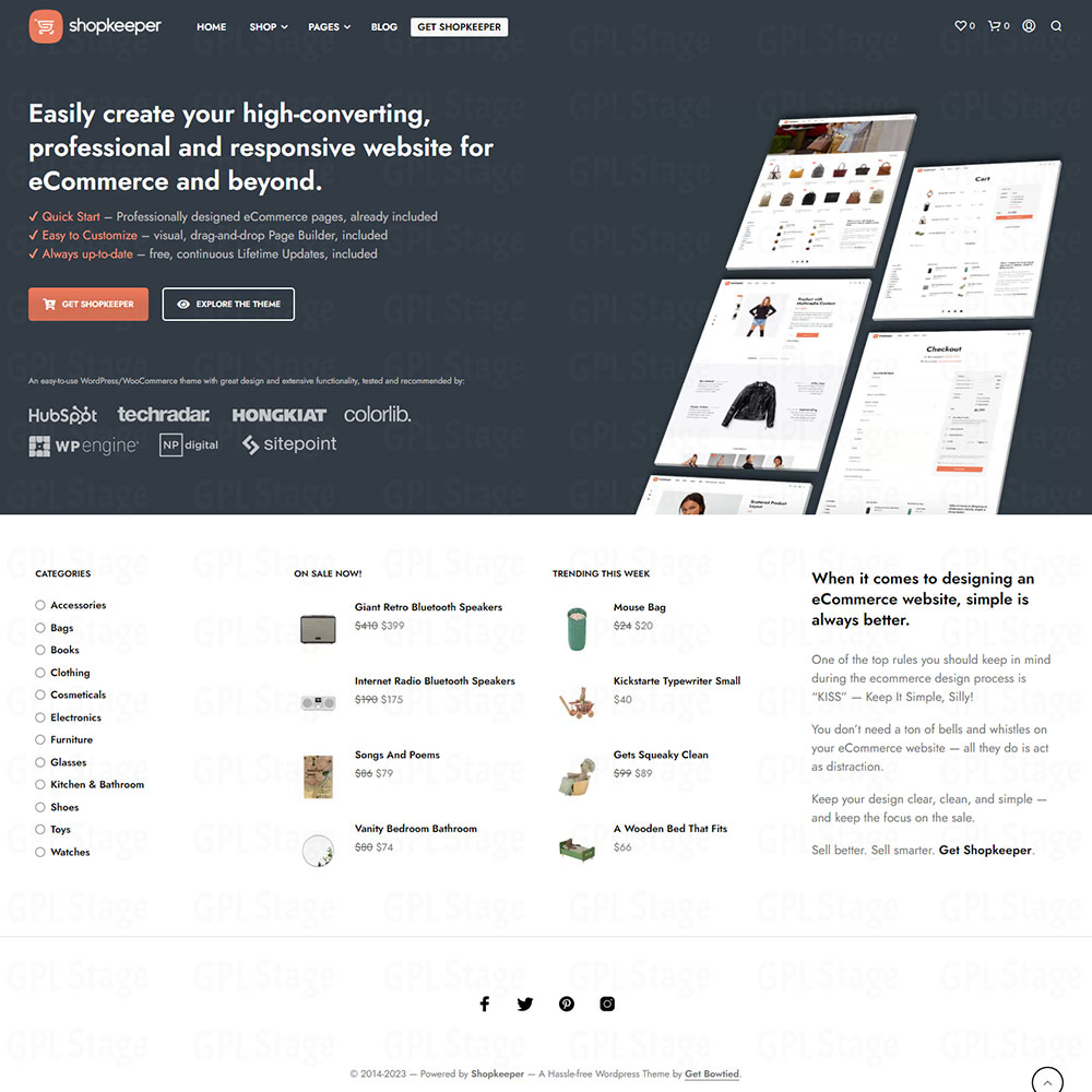 Shopkeeper "eCommerce WP Theme for WooCommerce"